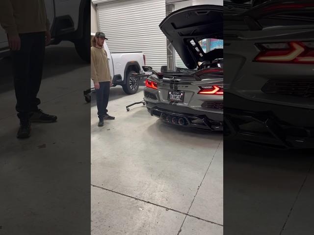 Titanium exhaust on C8 Z06 Corvette! SO LOUD!!! #shorts