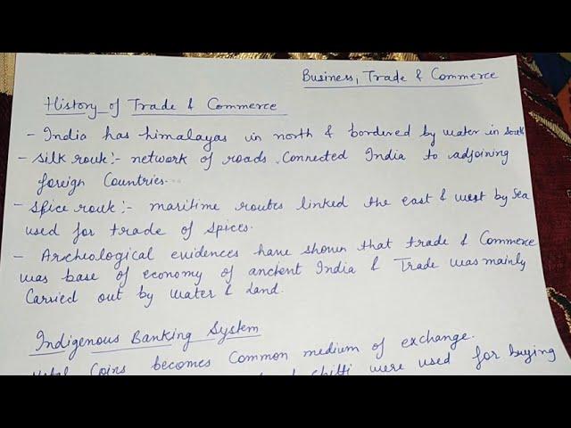 History of trade and commerce || indigenous banking system class 11 business studies