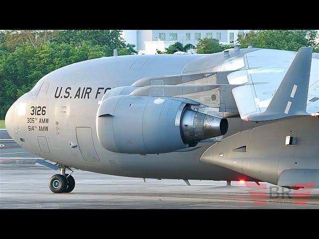 San Juan Airport: Two US Air Force C-17 Visits!