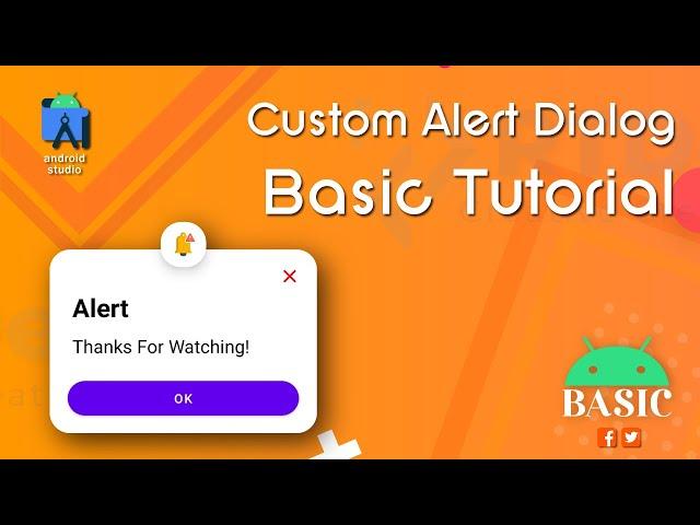 Android Custom Stylish Alert Dialog With Example - Android Studio Tutorial