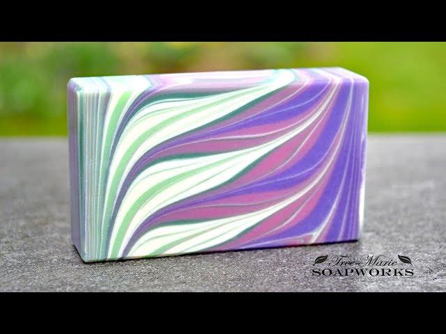 Taiwan Circling Swirl Variation, Cold Process Soap Making, (Technique Video #5)