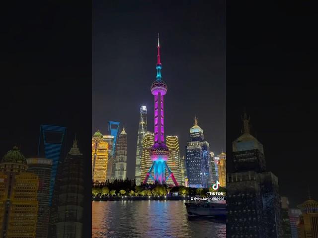 Shanghai Skyline at Night  #travel #travelvlog #trending #viralvideo #viralshorts #shanghai