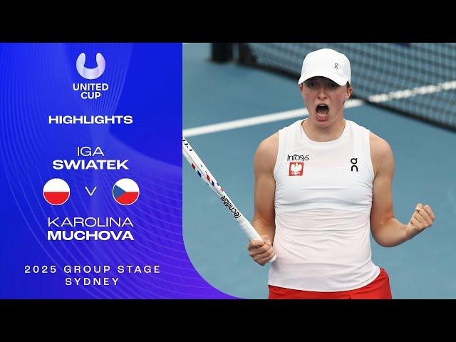 Iga Swiatek v Karolina Muchova Highlights | United Cup 2025 Group B