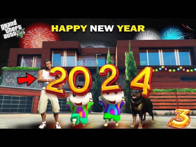 GTA 5 : Franklin Shinchan & Pinchan Celebrate New Year 2024 GTA 5 !