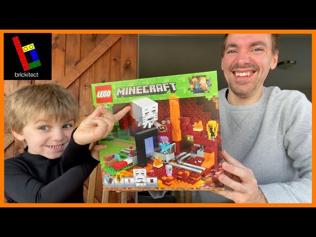 LEGO Minecraft Nether Portal 21143 (Unbox, Build, Review, Play)