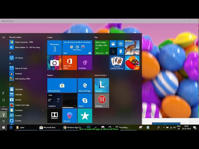 How to uninstall apps in Microsoft Store in Windows 10