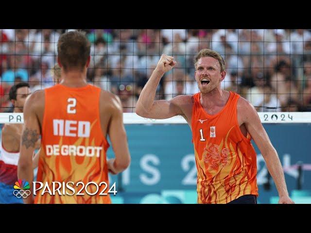 Chase Budinger, Miles Evans fall to Dutch duo Boermans, de Groot in straight sets | Paris Olympics