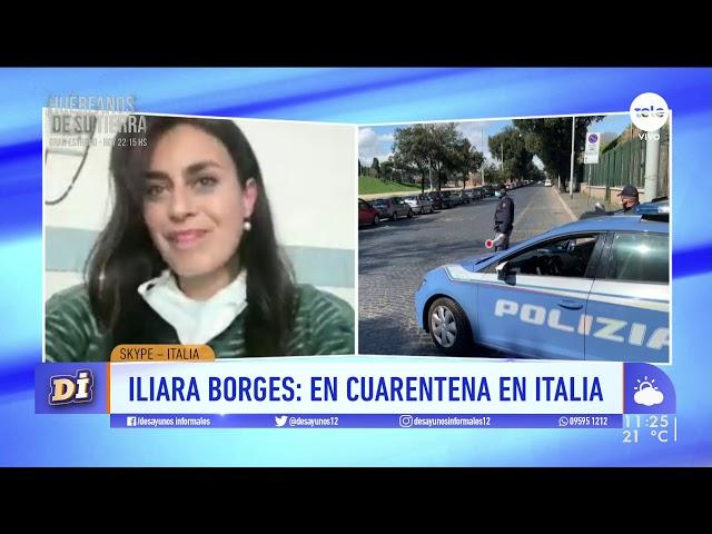 Iliara Borges, uruguaya en Italia: "Es una prueba bastante fuerte psicológicamente "