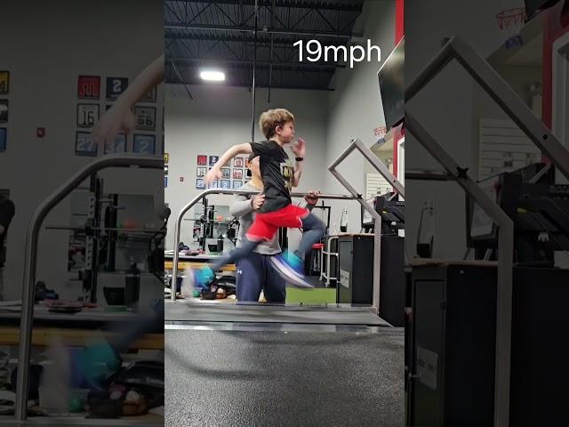 Christian shev 11 year old hits pr on treadmill sprints phillies baseball ️ #Nike #nikerunning