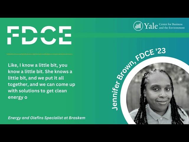 Jennifer Brown (FDCE '23) on being a part of a diverse network in an exciting industry