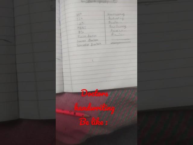 Doctors handwriting be like  || amusing handwriting || #shorts #trending #viral #shortsfeed