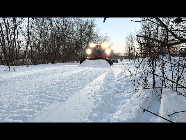 Snowmobile Trail Grooming  - Ontonagon County Michigan