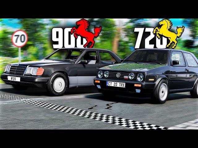 CURSA: GOLF 2 vs Mercedes in BeamNG.Drive