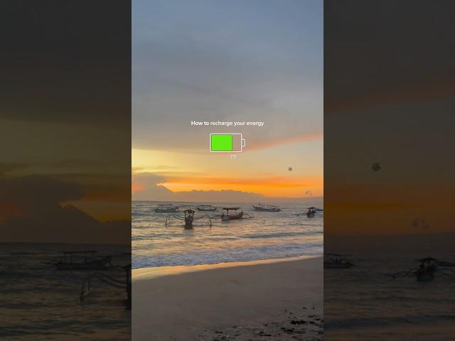 How do u #recharge ?️#beach #sunset #shorts #solotravel #travel #goldenhour #vibes #nature #bali