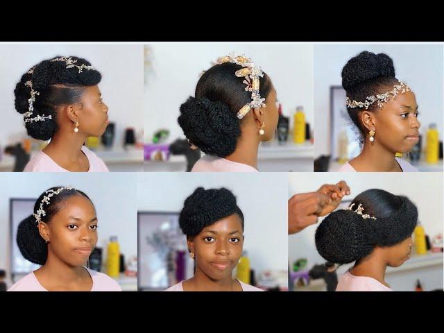 NATURAL HAIRSTYLES FOR NATURAL HAIR BRIDES | BRIDAL HAIRSTYLES #louisihuefo #naturalhairstyles