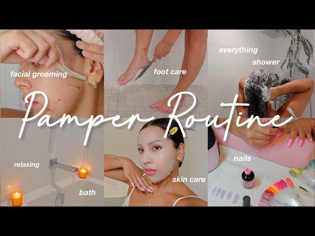 RELAXING SELF CARE PAMPER ROUTINE 🫧 Ultimate Sunday Reset, Feminine Hygiene, Body & Skin *aesthetic*