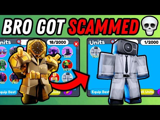 I SCAMMED My Fan In TOILET TOWER DEFENSE!