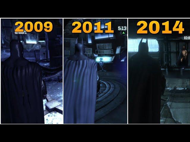 Evolution of BATCAVE IN BATMAN ARKHAM GAMES