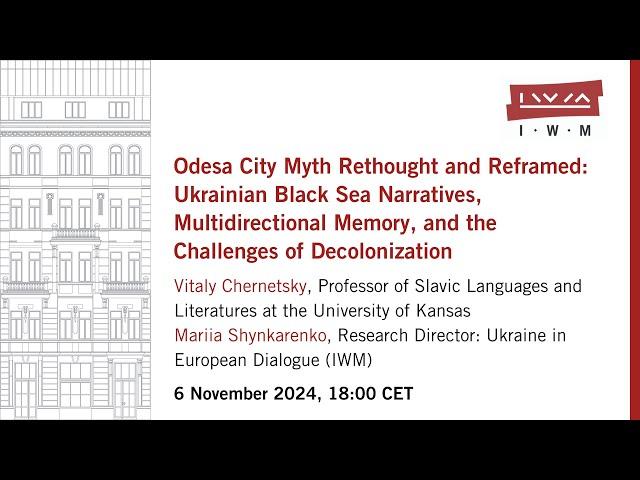 VITALY CHERNETSKY: Odesa City Myth Rethought and Reframed