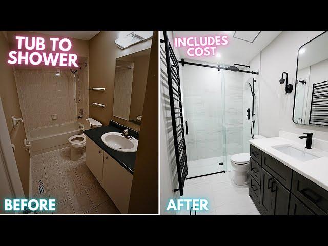 How to Convert a Tub Surround to a Walk In Shower | Bathroom Renovation