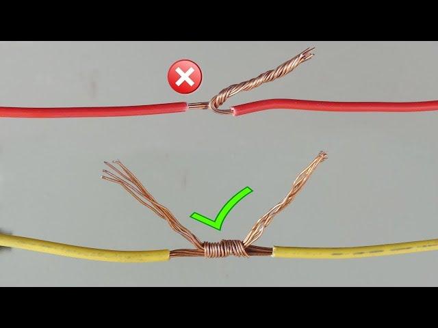 Awesome Idea! How to Twist Electric Wire Together | Properly Joint Electrical Wire | Part 1