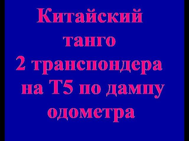 Китайский танго   2 транспондера на Т5 по дампу одометра