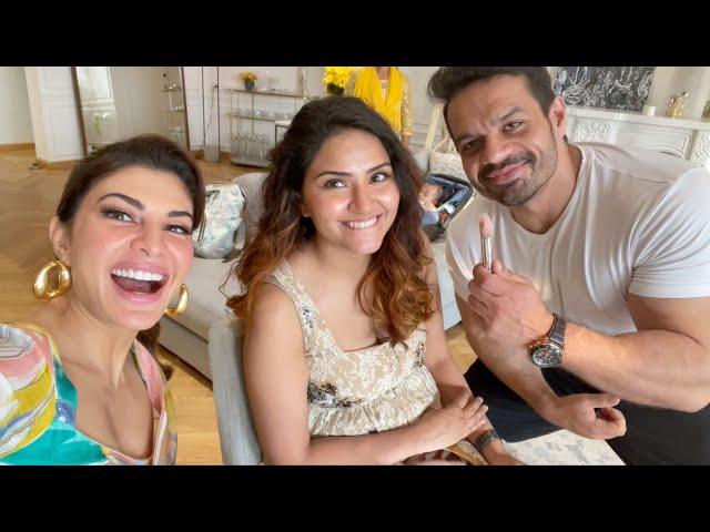 @TheOfficialJacquelineFernandez Invited Us to her House @Shaanmuttathil