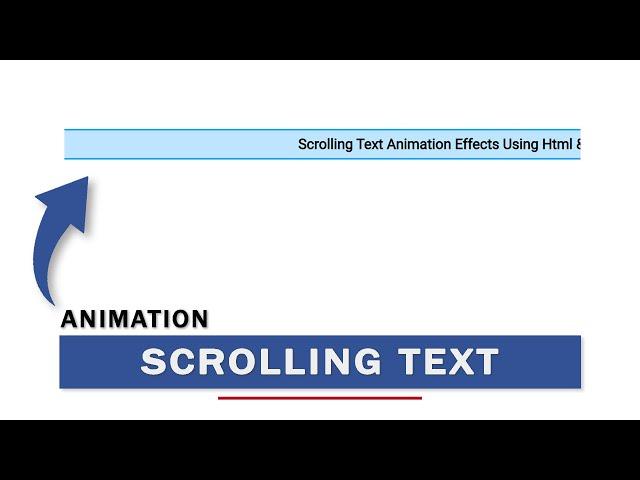 Scrolling Text in HTML, CSS and JavaScript | Scrolling Text