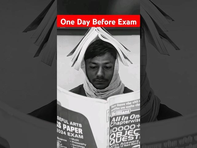 Students | One day before Exam  #shorts