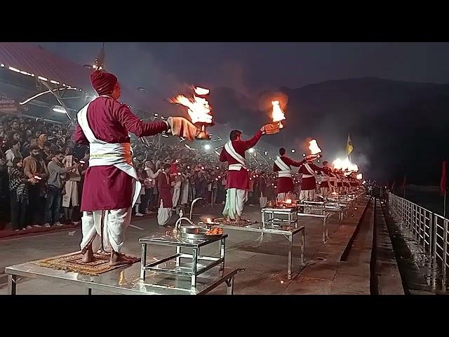 live Ganga aarti triveni ghat Rishikesh 22/dec/24