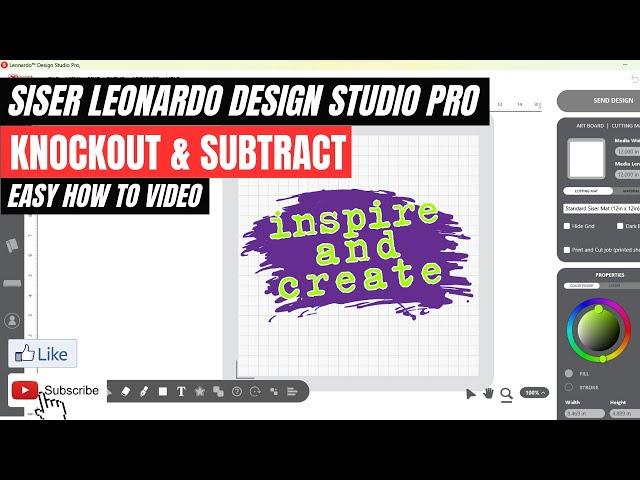 Knockout - Subtract Easily in Siser Leonardo Design Studio Pro