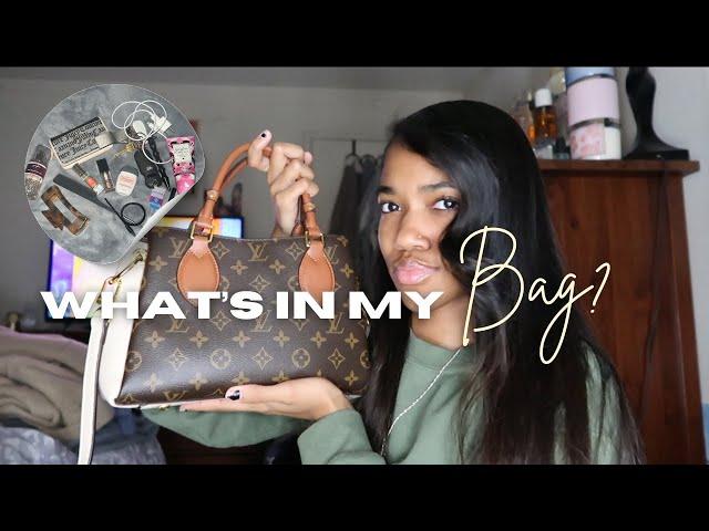 WHAT’S IN MY BAG ? | Girly essentials + bath and body works + elf lip oil + Louis Vuitton purse