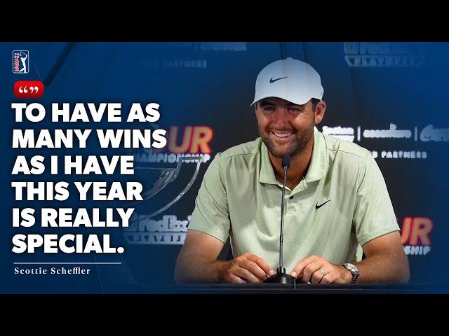 Scottie Scheffler’s news conference after winning FedExCup and TOUR Championship