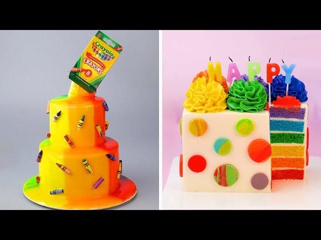 How To Make Cake Colortful Cake | Yummy Birthday Cake Hacks | Cake Lovers