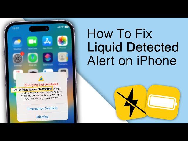 How to Fix Charging Not Available! Liquid has been detected on iPhone [2023]