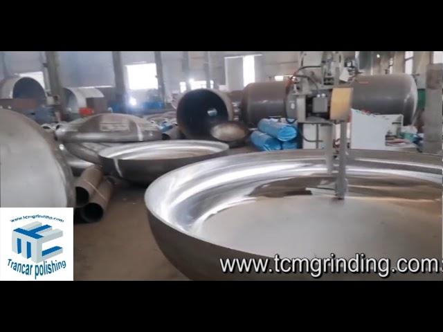 Steel dish head / tank caps / vessel heads surface grinding equipment 压力容器封头抛光机