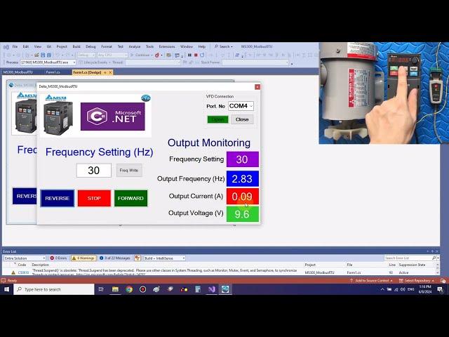 Delta MS300 & Visual Studio C# "Modbus RTU"