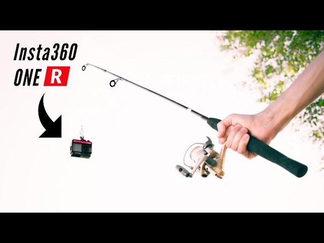 Insta360 ONE R on a FISHING POLE