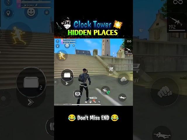 Secret Clock Tower Hidden Place Cs rank | cs rank tips and tricks free fire | #freefire #shorts