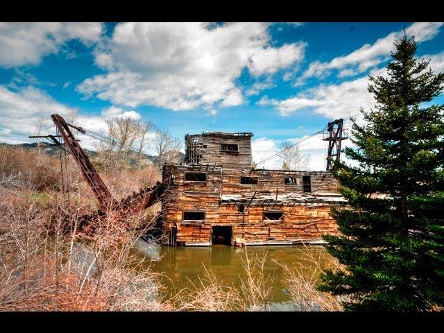 Historic Peggy Gold Dredge - Long Version - Madison River Valley, Montana MT