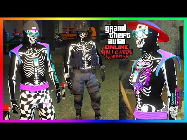 UNLOCK Skeleton Outfit, NEW Halloween Event, FREE Clothing, UFO, GTA 5 DLC 2024 (GTA Online Update)