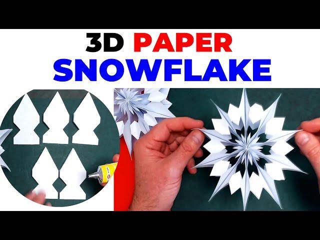 3d PAPER SNOWFLAKE Diy | Winter Ornament Paper Tutorial