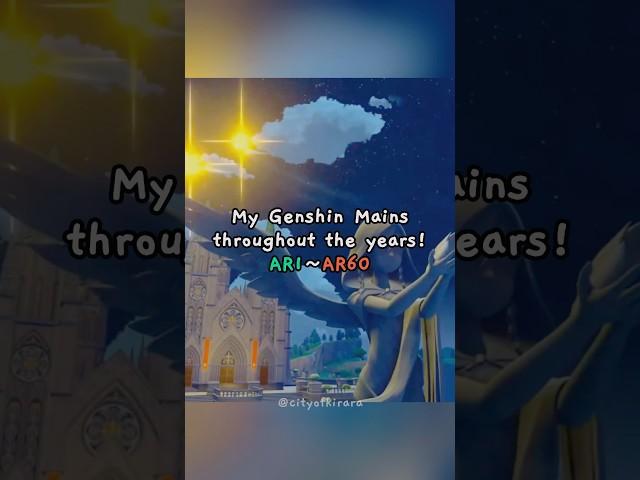 My Genshin mains! From AR1~AR60 #shorts