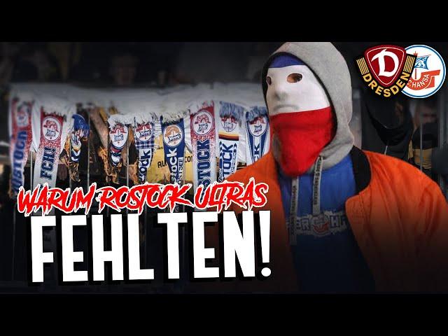 Warum Hansa Rostock-Ultras in der ersten Halbzeit fehlten! (Dynamo - Rostock)