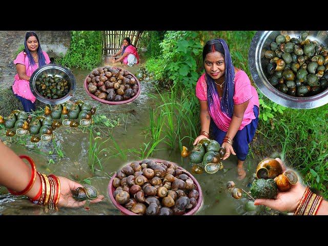 Snail Cooking & Eating Healthy Snail | Cooking Indian Snails in Village ghonga kaise banaye घोघा