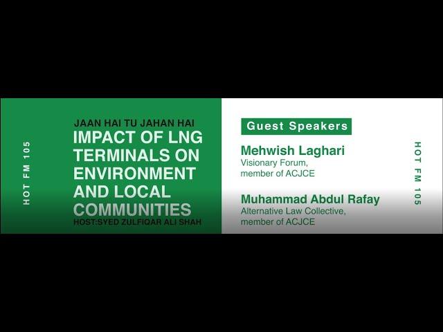 Radio show on "Impacts of LNG terminals on the environment and local communities"