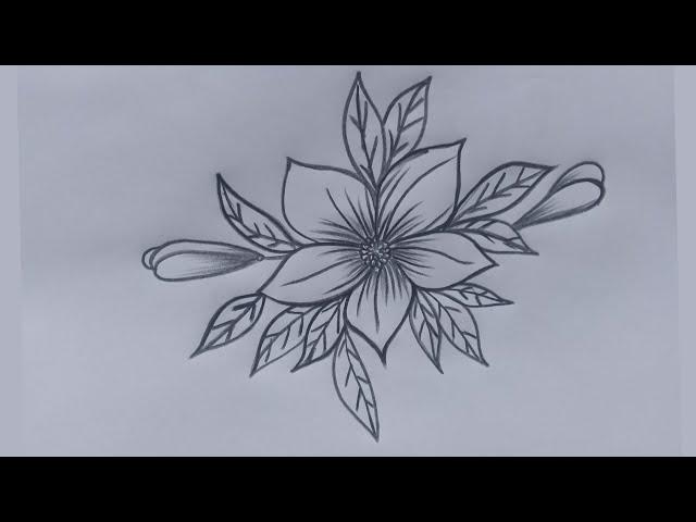 Easy flowers drawing || Flower  Drawing  || Pencil drawing #flowerdrawing #drawing