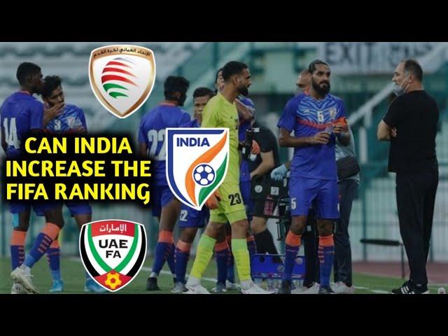 India new FIFA ranking! India vs UAE friendly matches! Indian football team! #shorts
