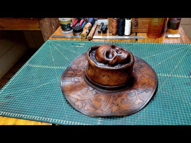 HOW MAKE CRAZY SKULL LEATHER HAT