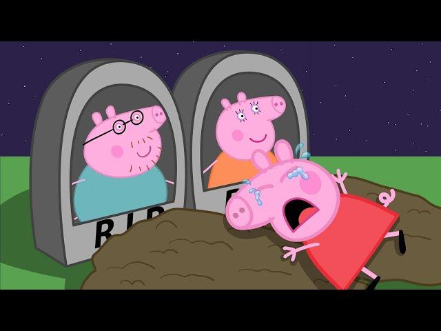 Peppa didn't want to leave her parents' graves | Peppa Pig Funny Animation